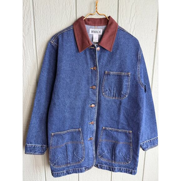 Vintage Haik’s Denim Chore Jacket Small 90s - Picture 1 of 6